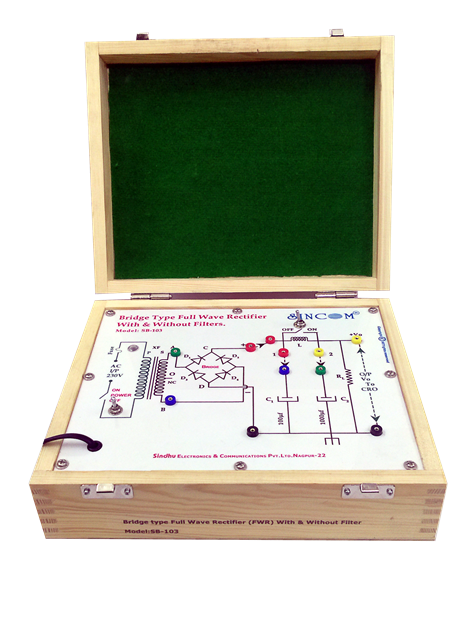Bridge type Full Wave Rectifier (FWR) with & without Filter