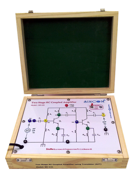 Two Stage RC Coupled Amplifier using BJT (Transistor)