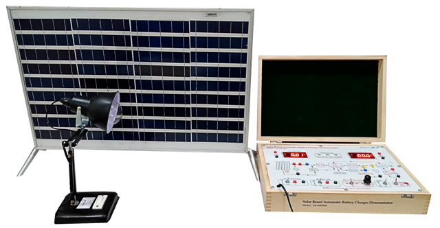 Solar based Automatic Battery Charger Demonstrator with 12V Battery